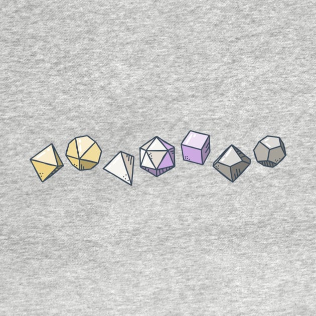 D&D Dice Nonbinary Pride by comfhaus